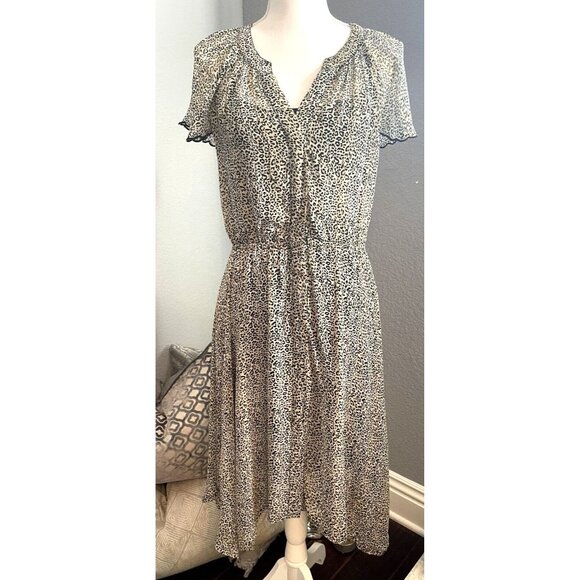 ANTHROPOLOGIE Velvet by Graham & Spencer Belen Mini Leopard Print Dress, S - Picture 3 of 7